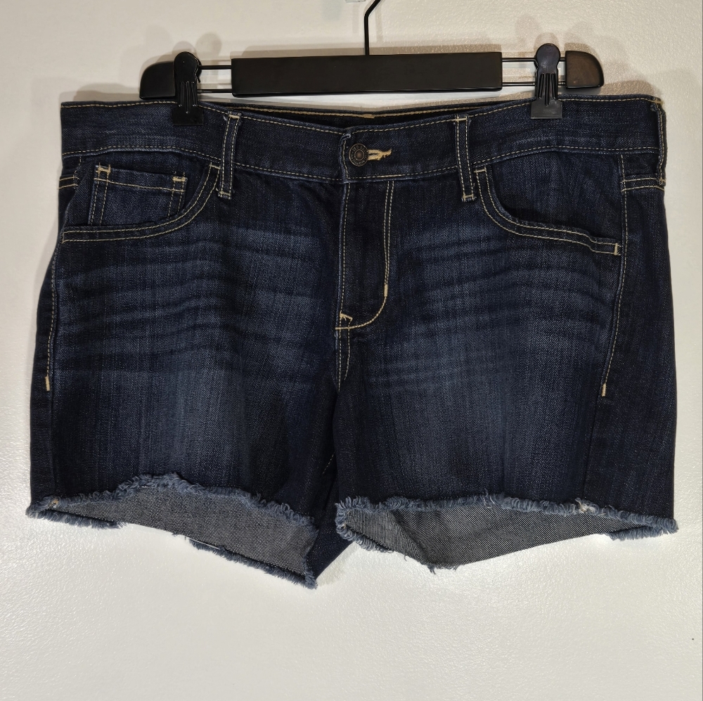 Old Navy Diva Dark Denim Cut Off Jean Shorts size 12